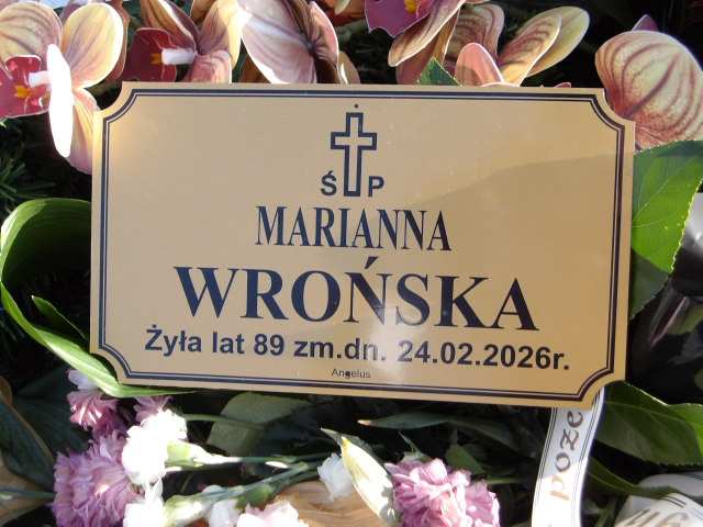 Grób Marianna Wrońska