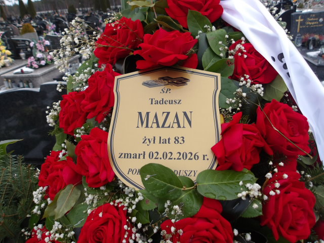 Grób Tadeusz Mazan